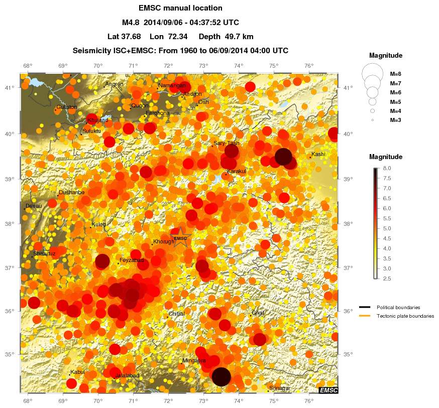 regional magnitude historical seismicity