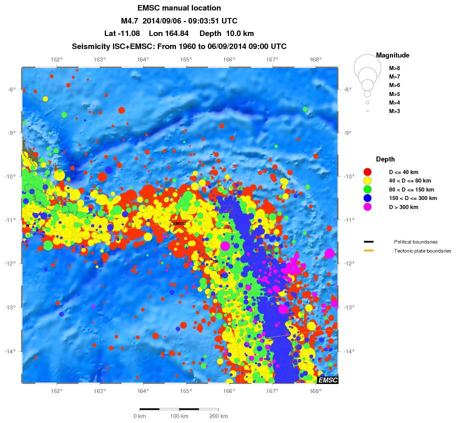 regional historical seismicity