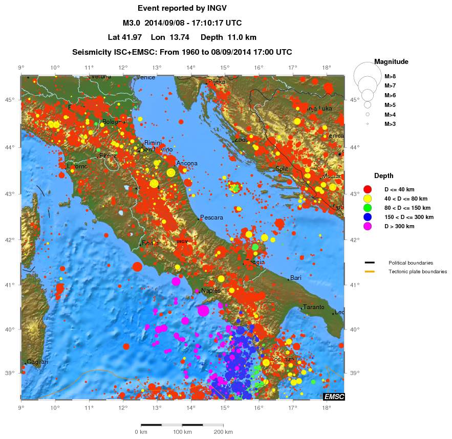 regional historical seismicity