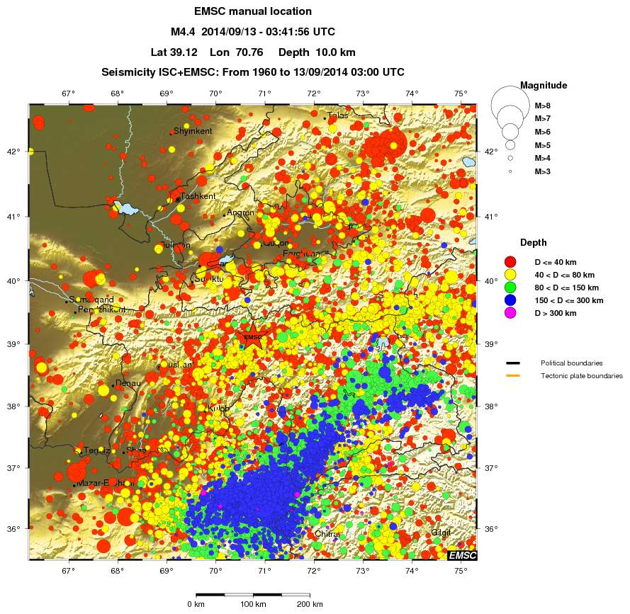 regional historical seismicity