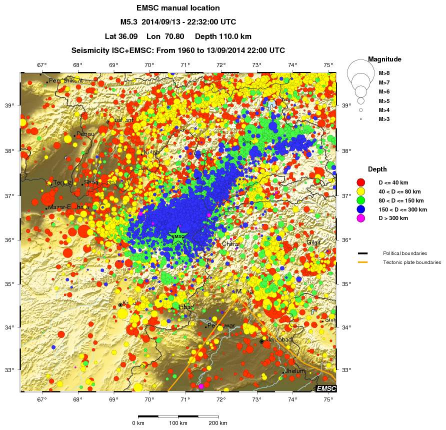 regional historical seismicity