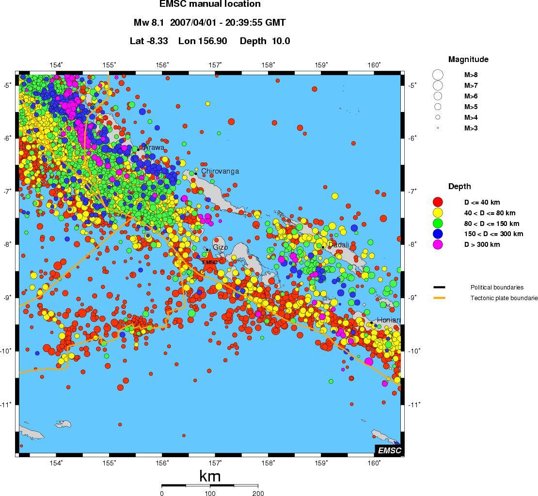 regional historical seismicity