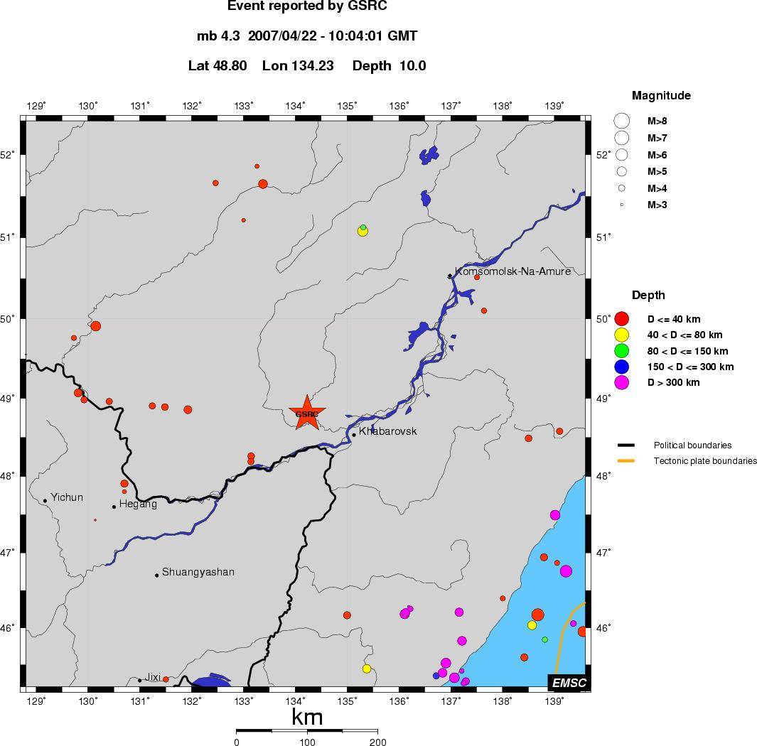 regional historical seismicity