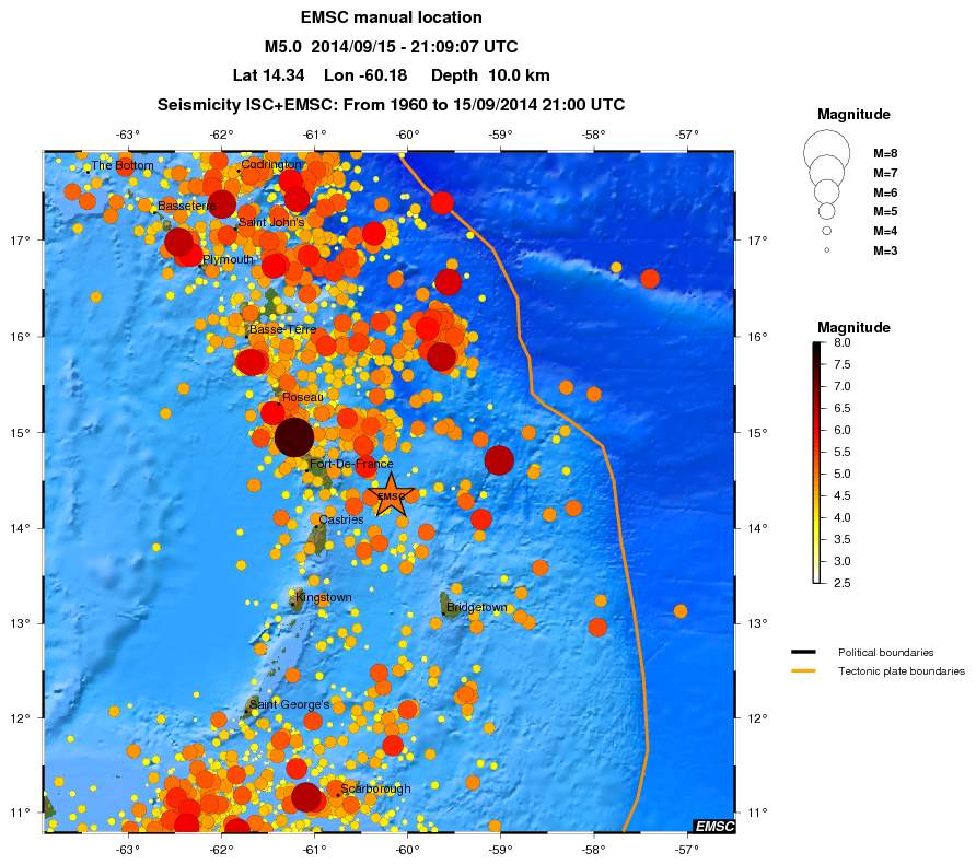 regional magnitude historical seismicity
