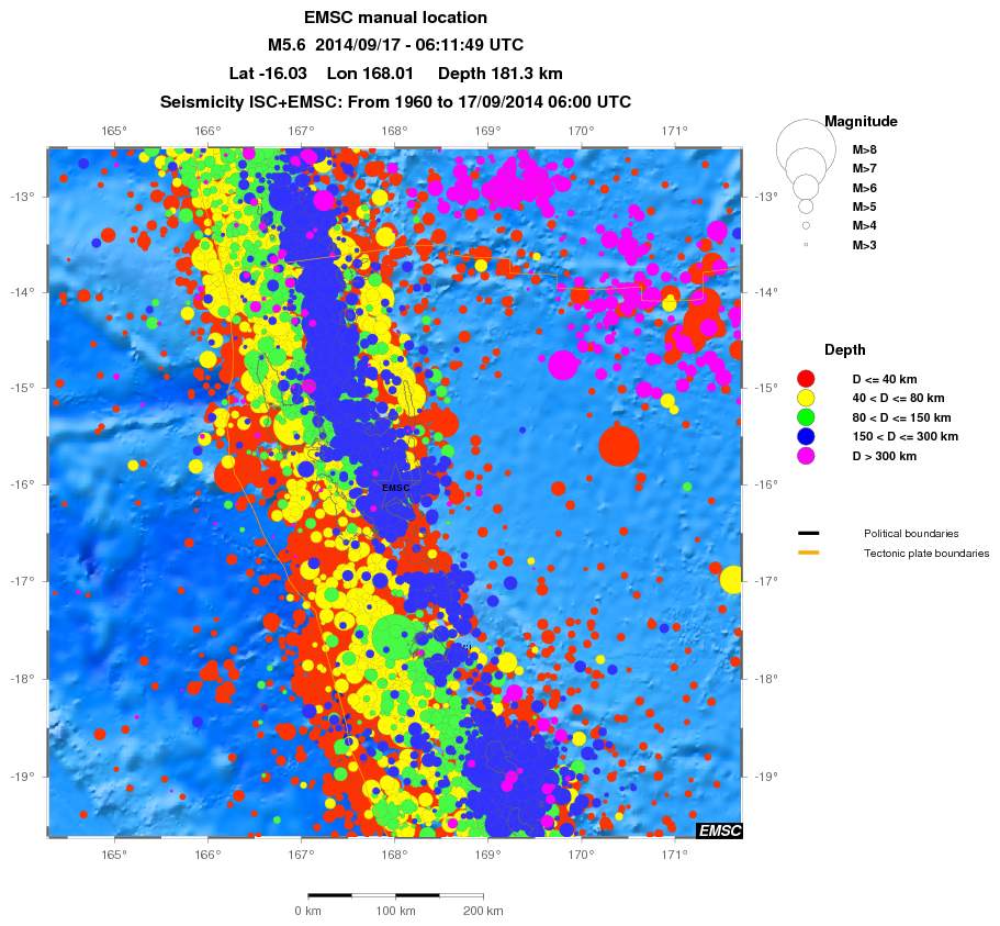 regional historical seismicity