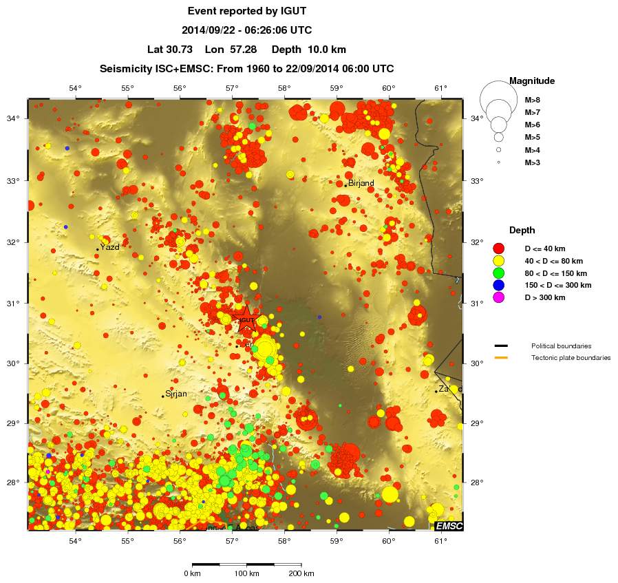 regional historical seismicity