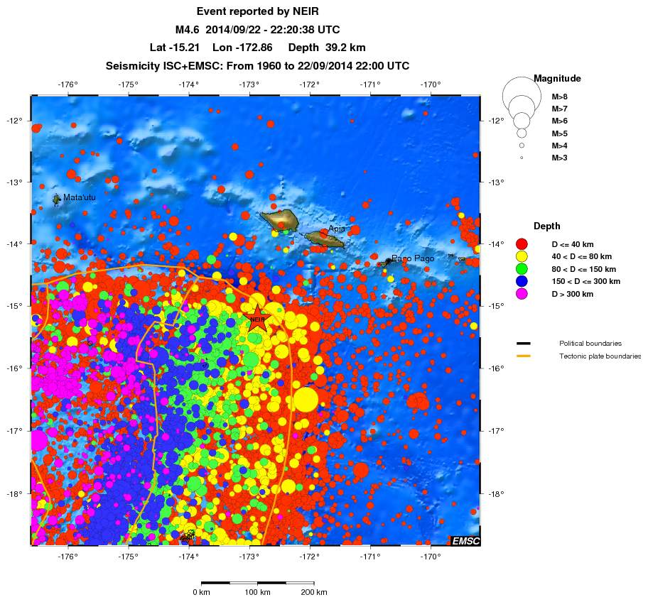 regional historical seismicity