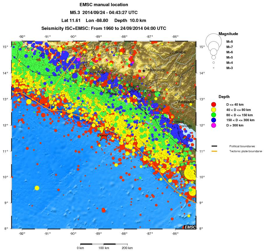 regional historical seismicity