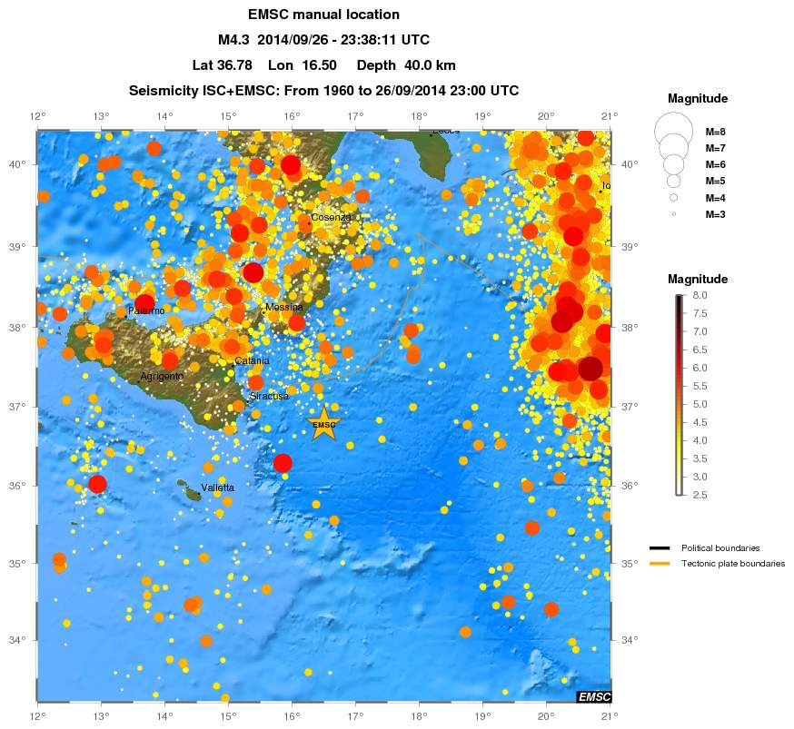 regional magnitude historical seismicity