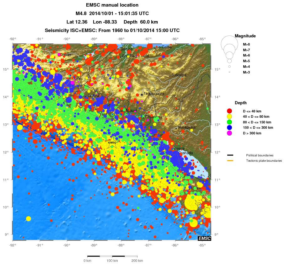 regional historical seismicity