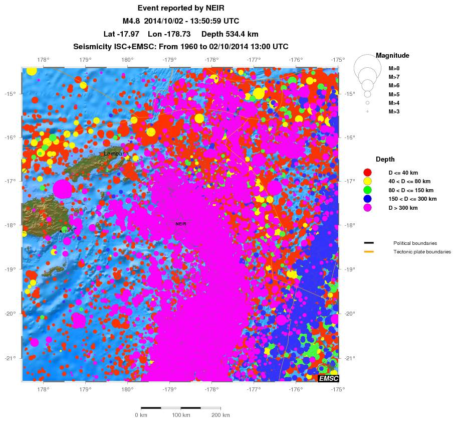 regional historical seismicity