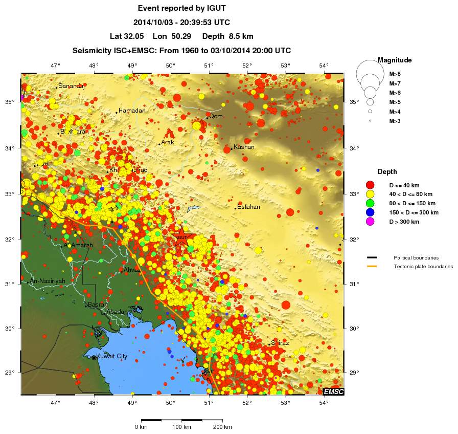 regional historical seismicity