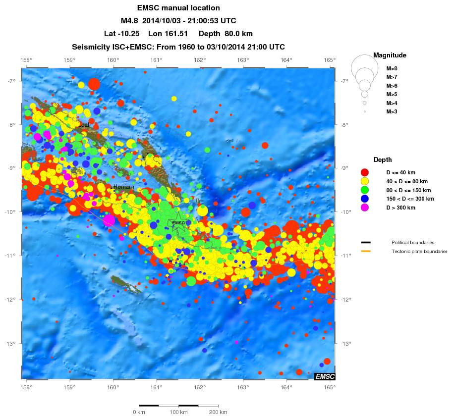 regional historical seismicity