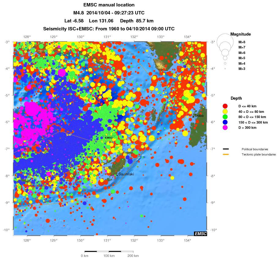regional historical seismicity