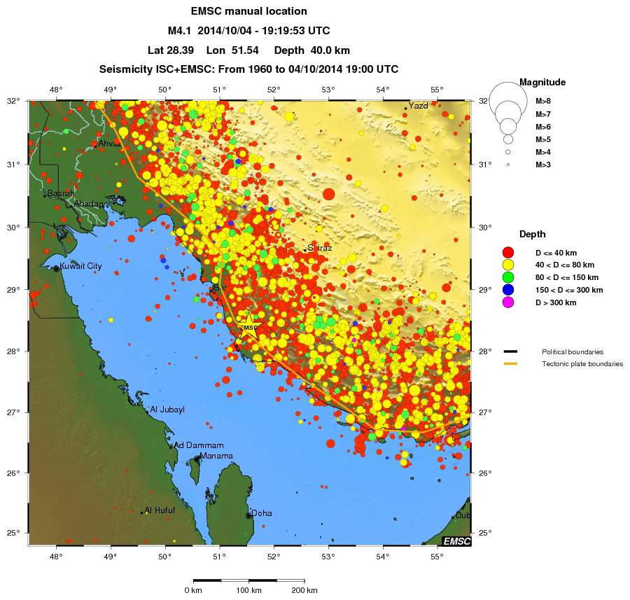 regional historical seismicity