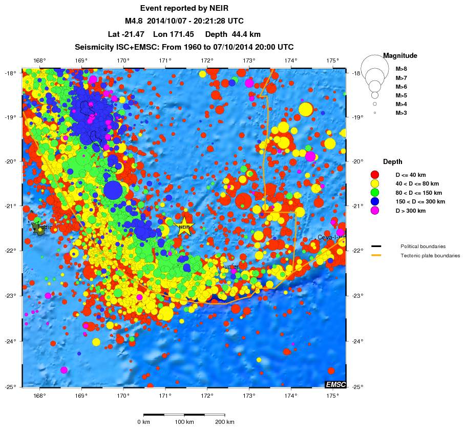 regional historical seismicity