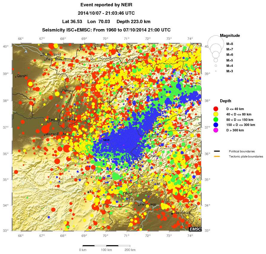 regional historical seismicity