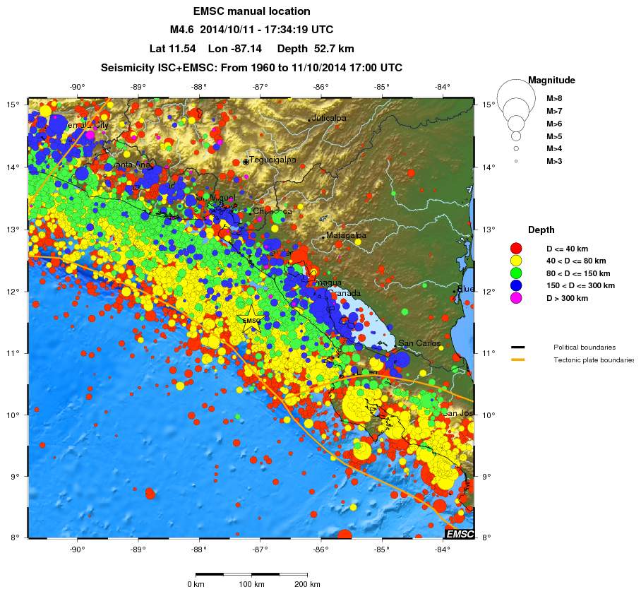 regional historical seismicity