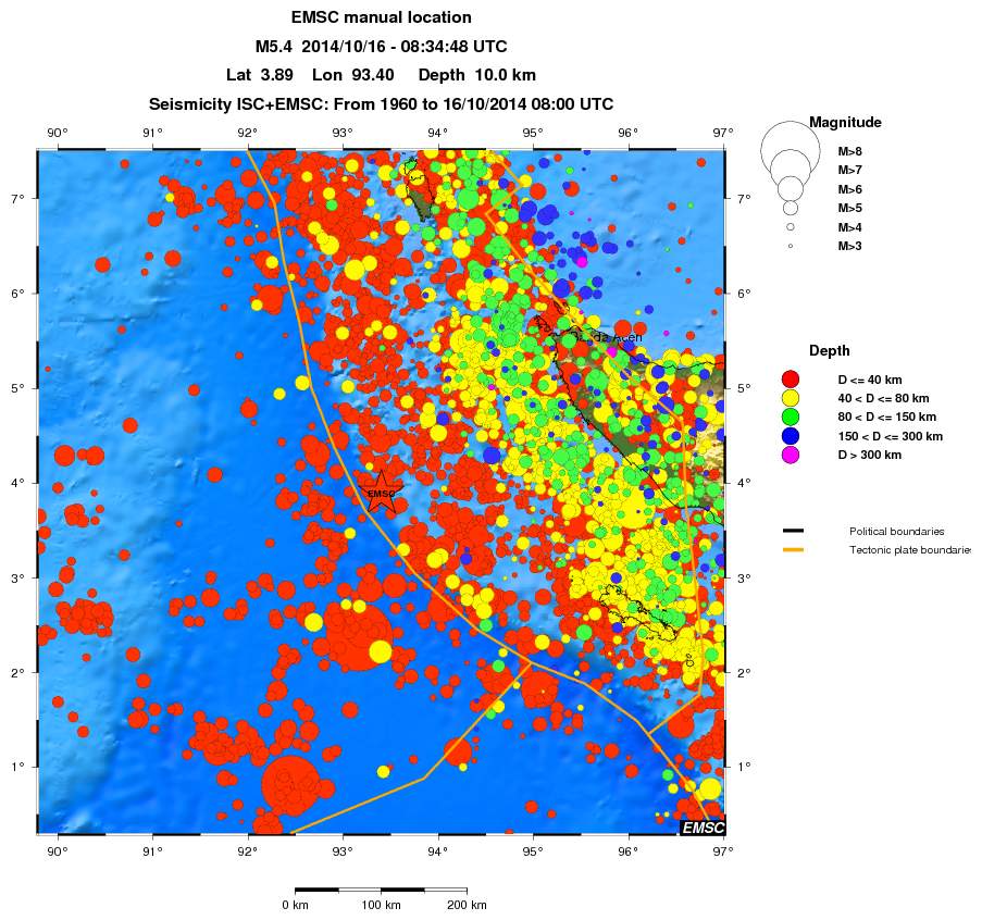 regional historical seismicity