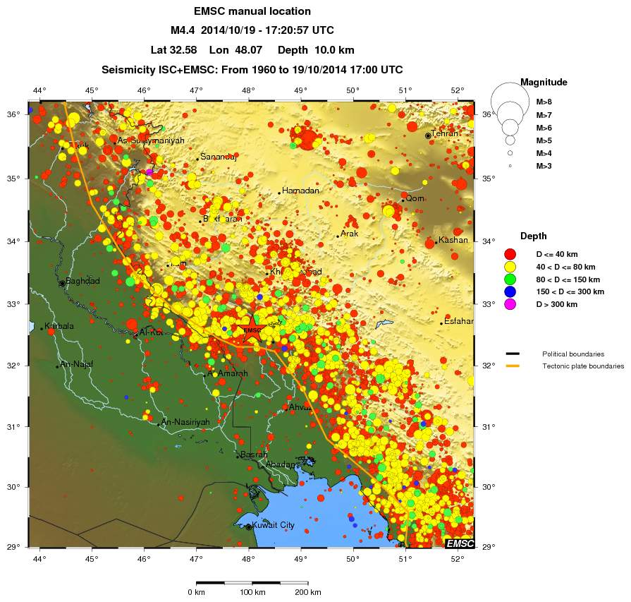 regional historical seismicity