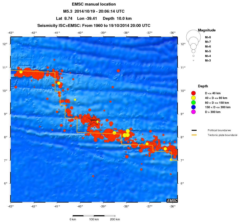 regional historical seismicity