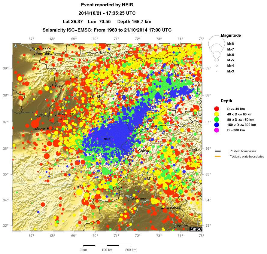 regional historical seismicity