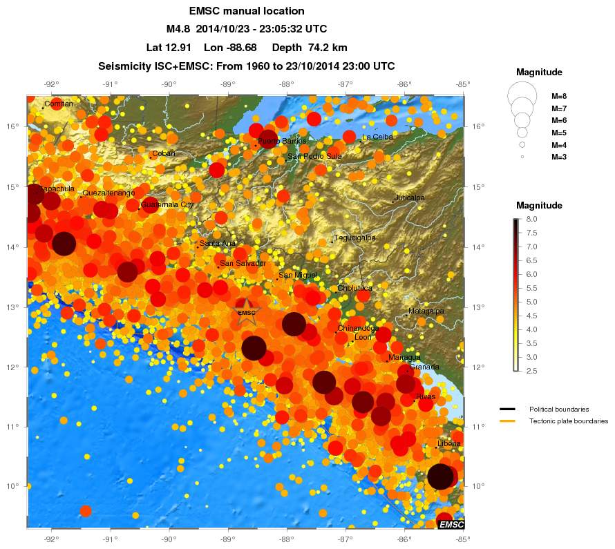 regional magnitude historical seismicity