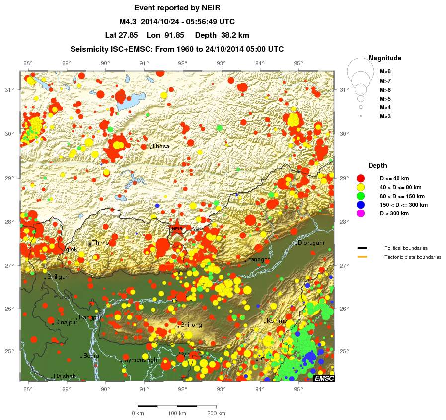 regional historical seismicity