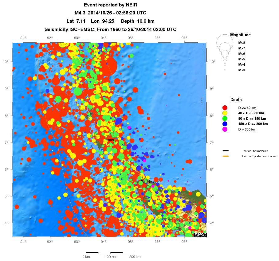 regional historical seismicity