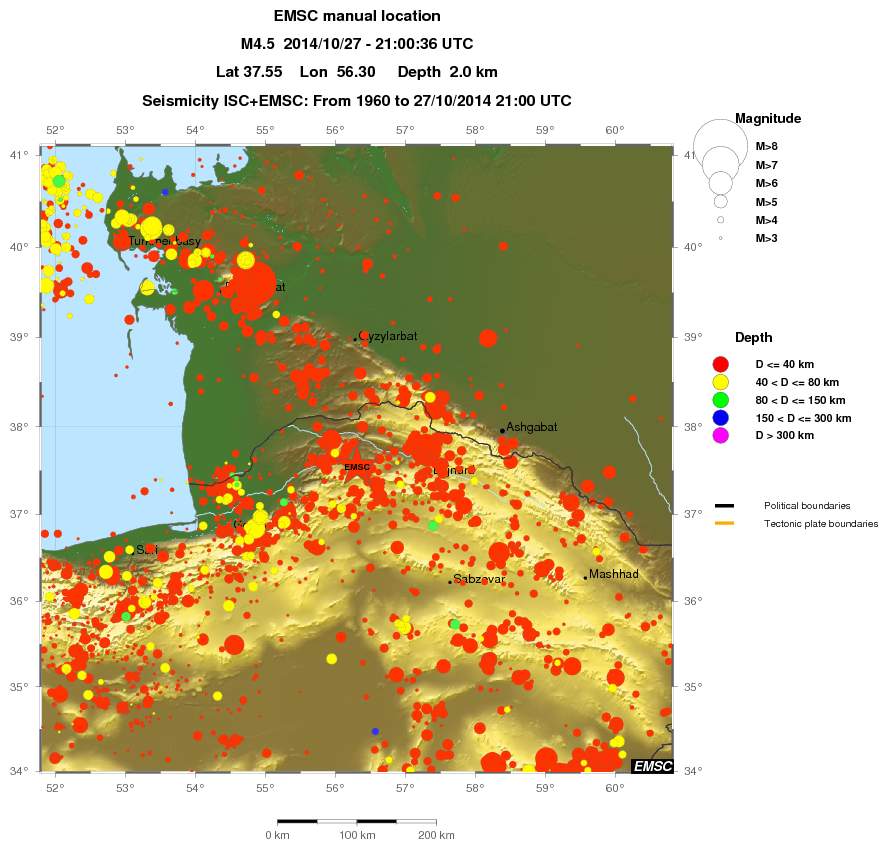 regional historical seismicity