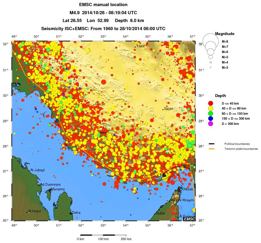 regional historical seismicity