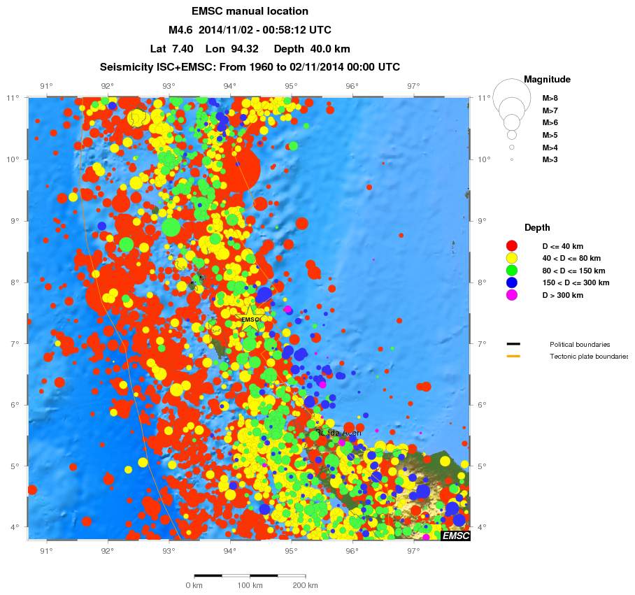 regional historical seismicity