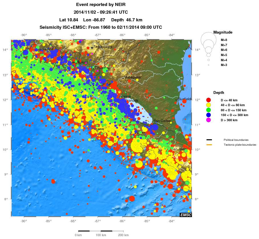regional historical seismicity