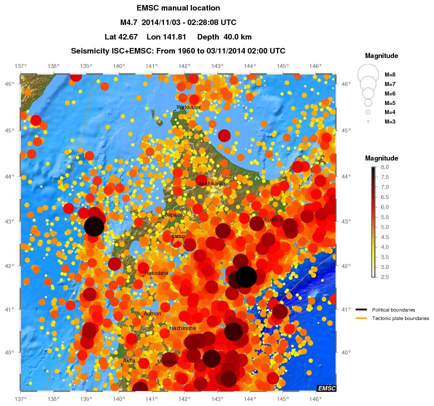 regional magnitude historical seismicity