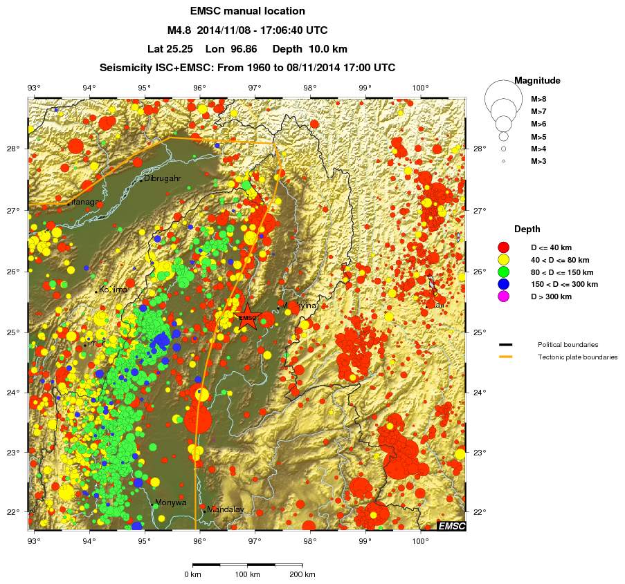 regional historical seismicity