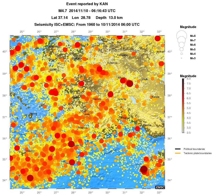 regional magnitude historical seismicity