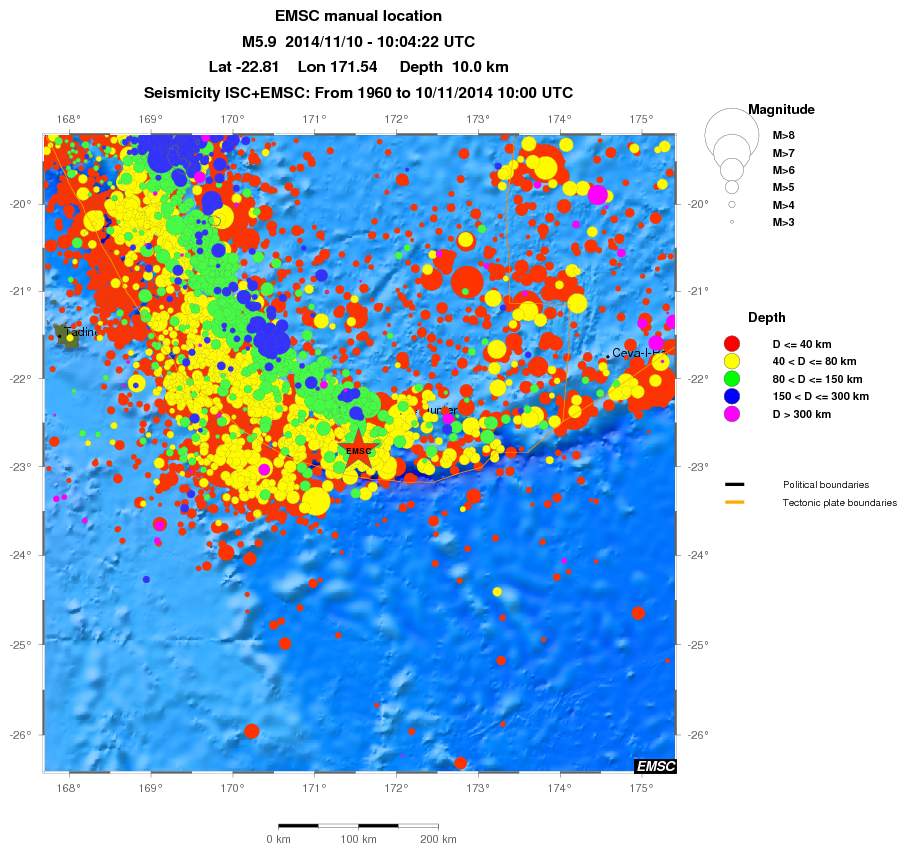 regional historical seismicity