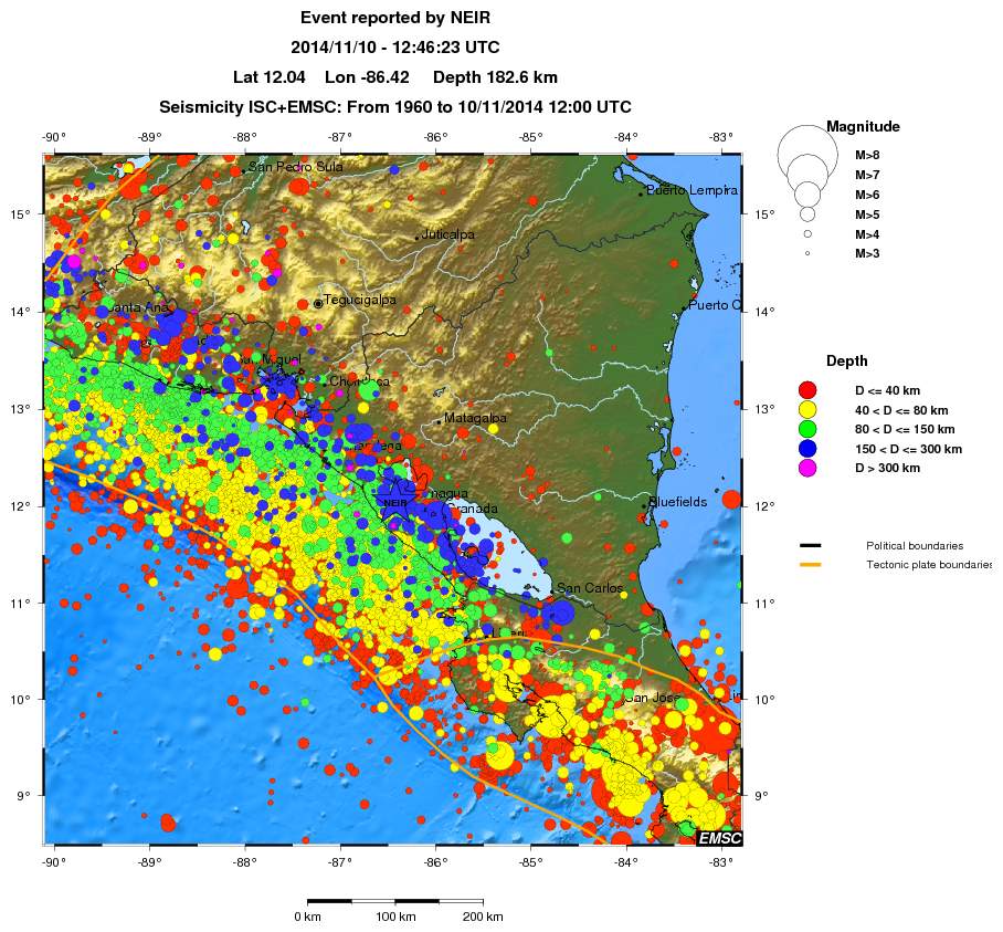 regional historical seismicity