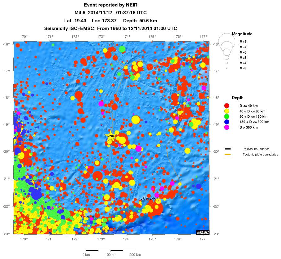 regional historical seismicity