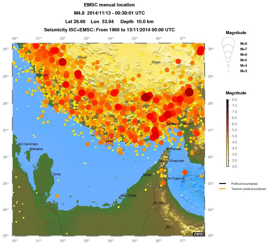 regional magnitude historical seismicity