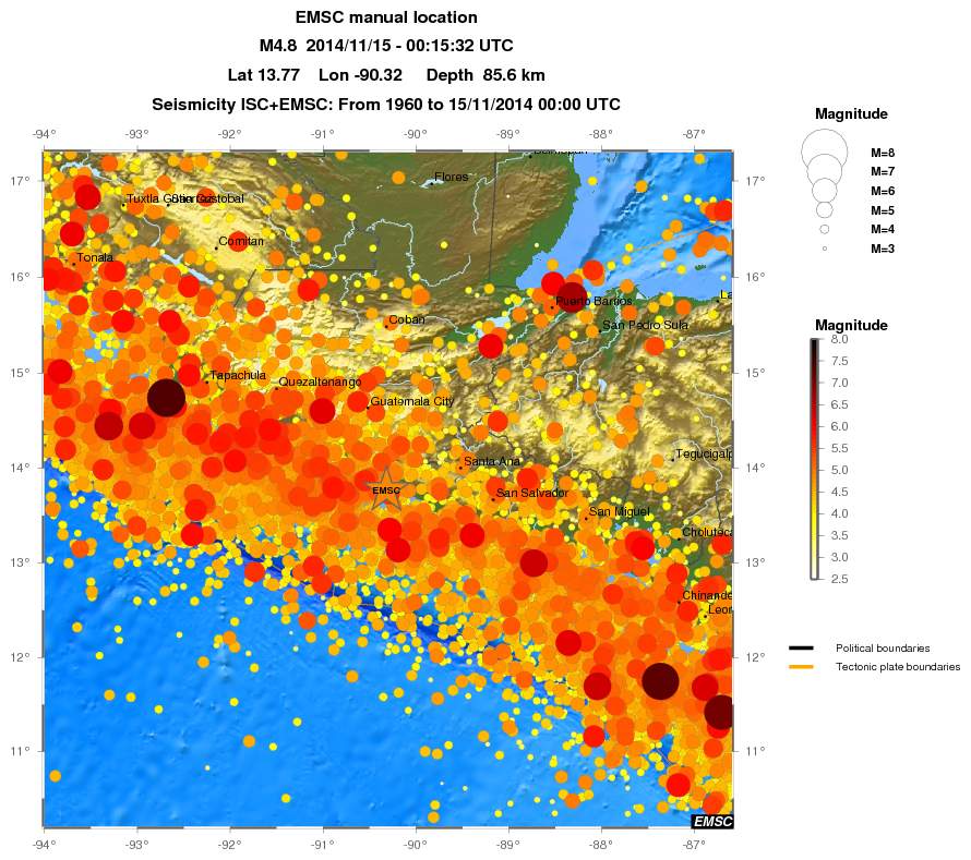 regional magnitude historical seismicity