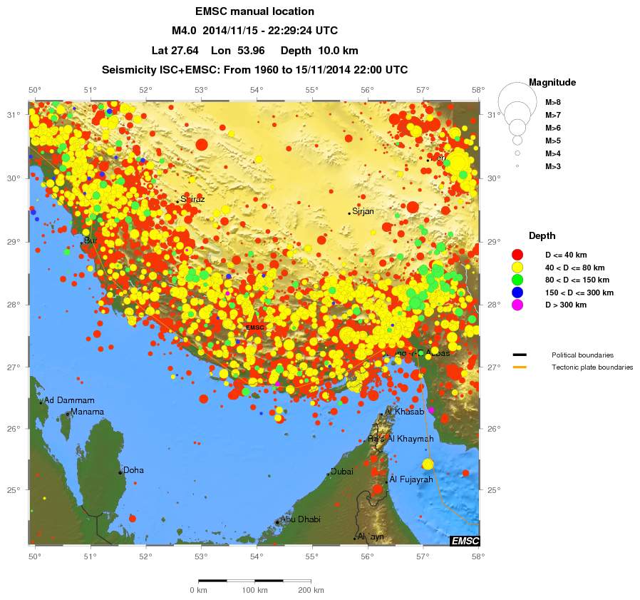 regional historical seismicity