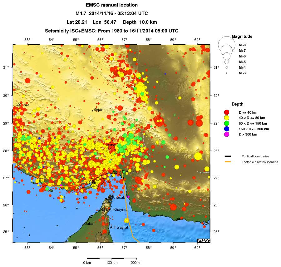 regional historical seismicity