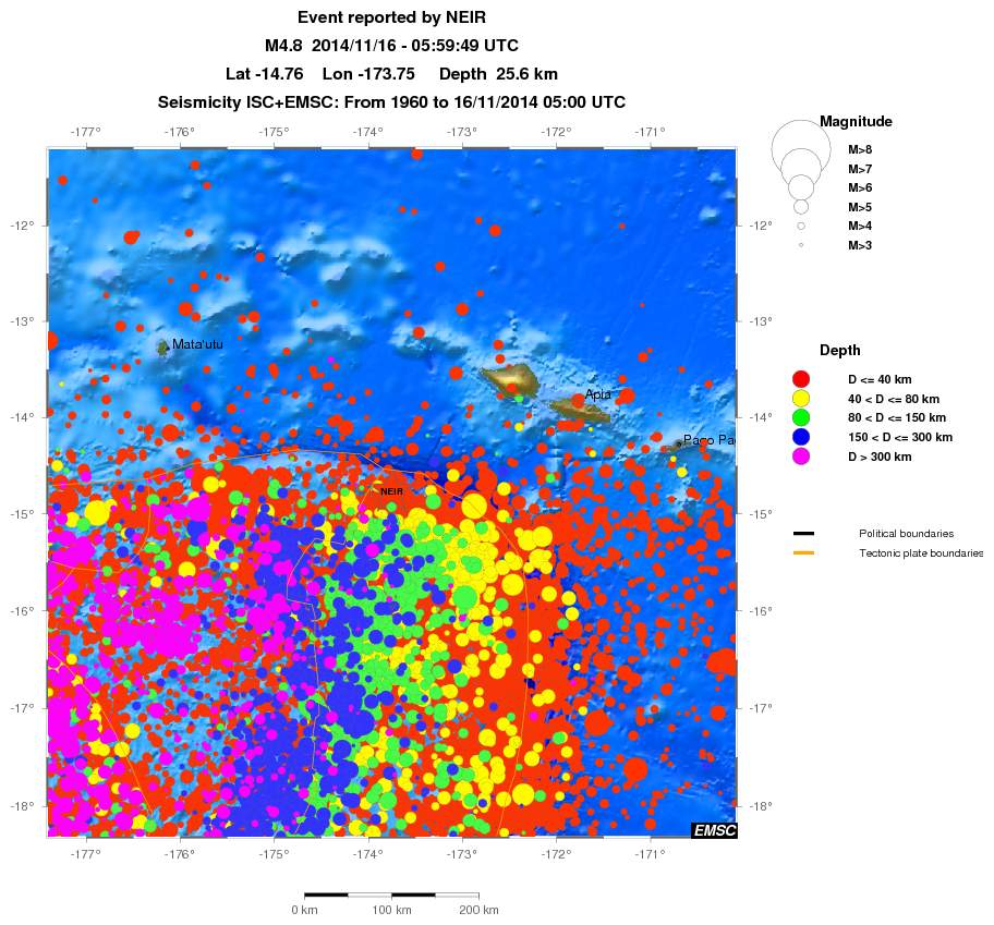regional historical seismicity