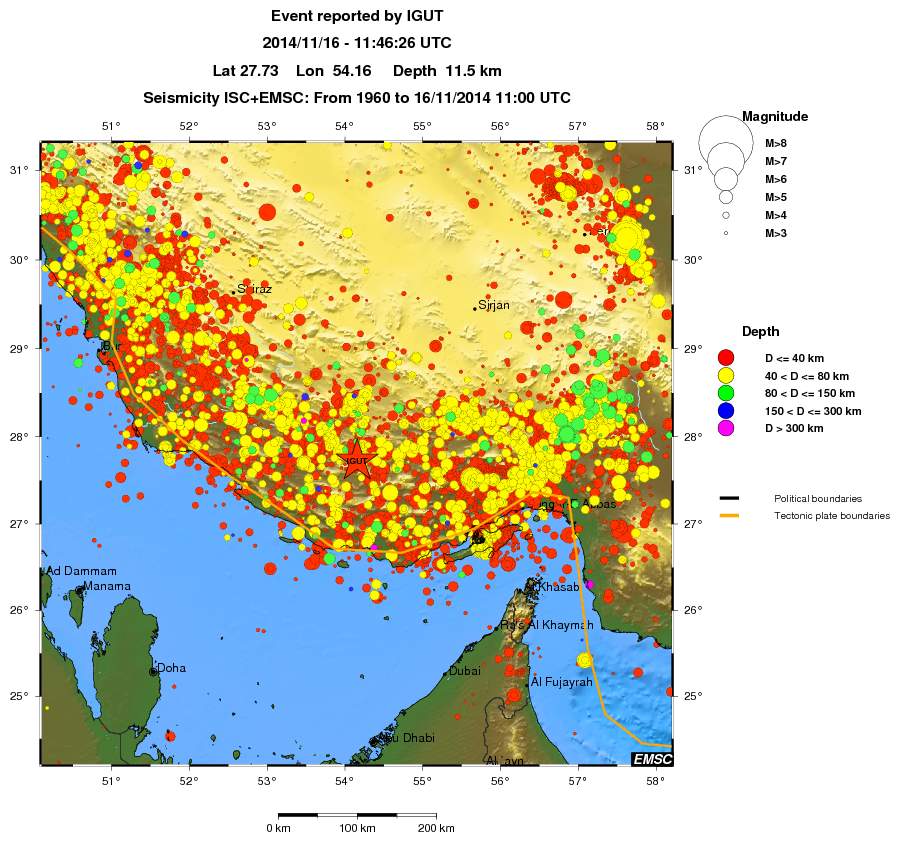 regional historical seismicity
