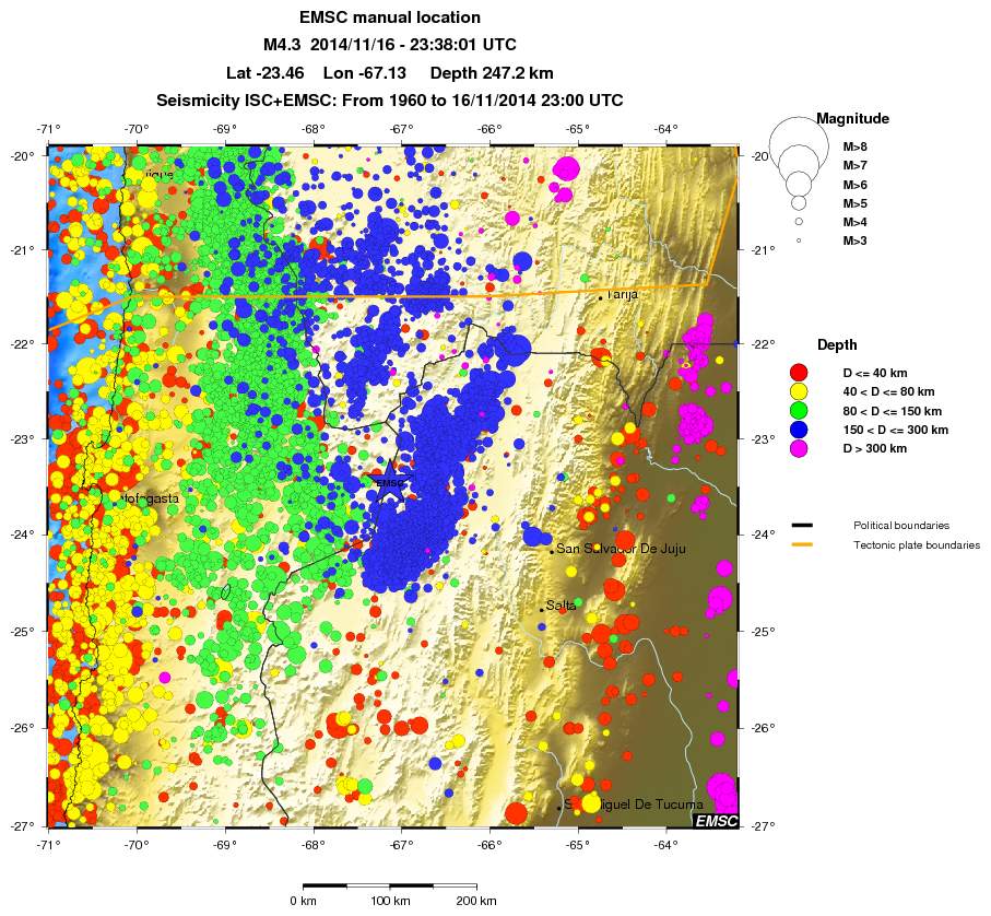 regional historical seismicity