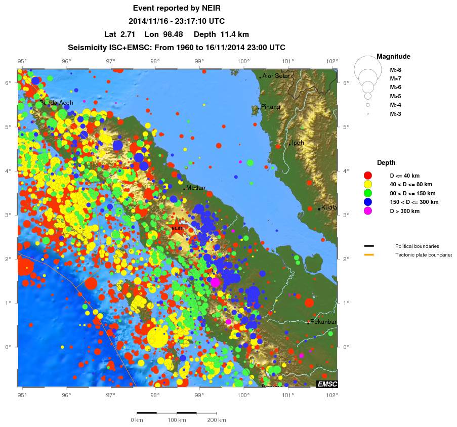 regional historical seismicity