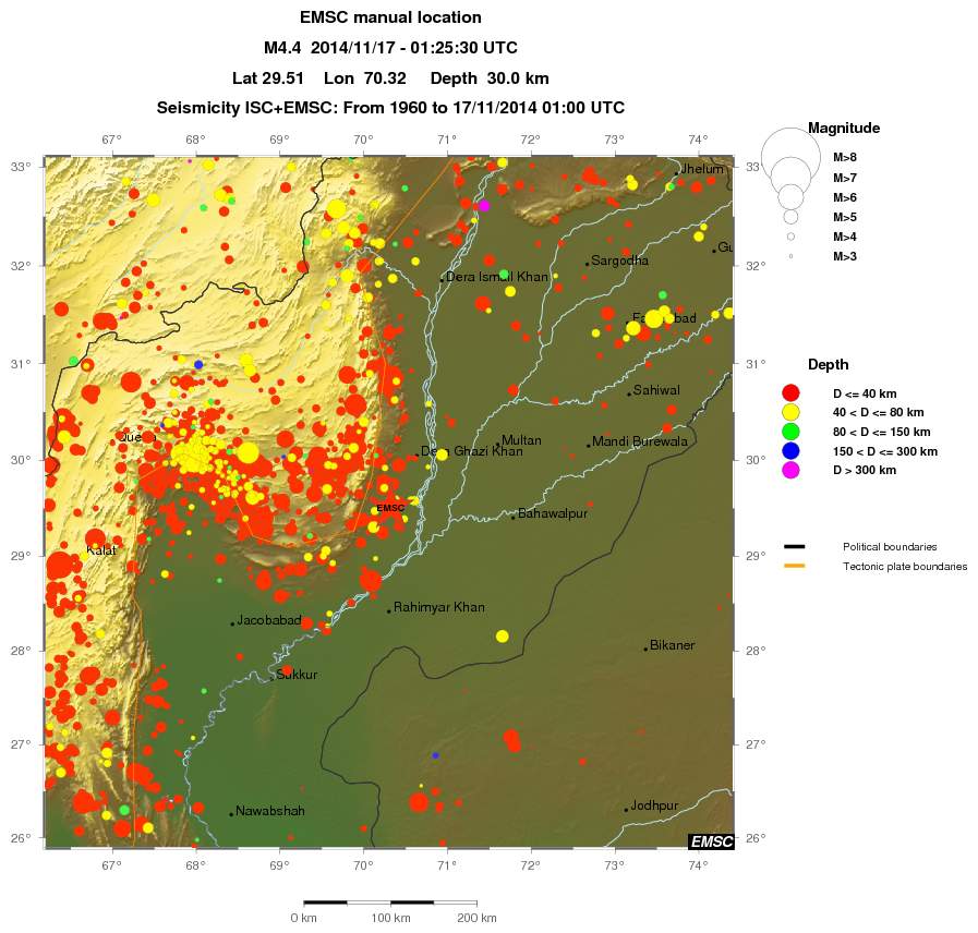 regional historical seismicity