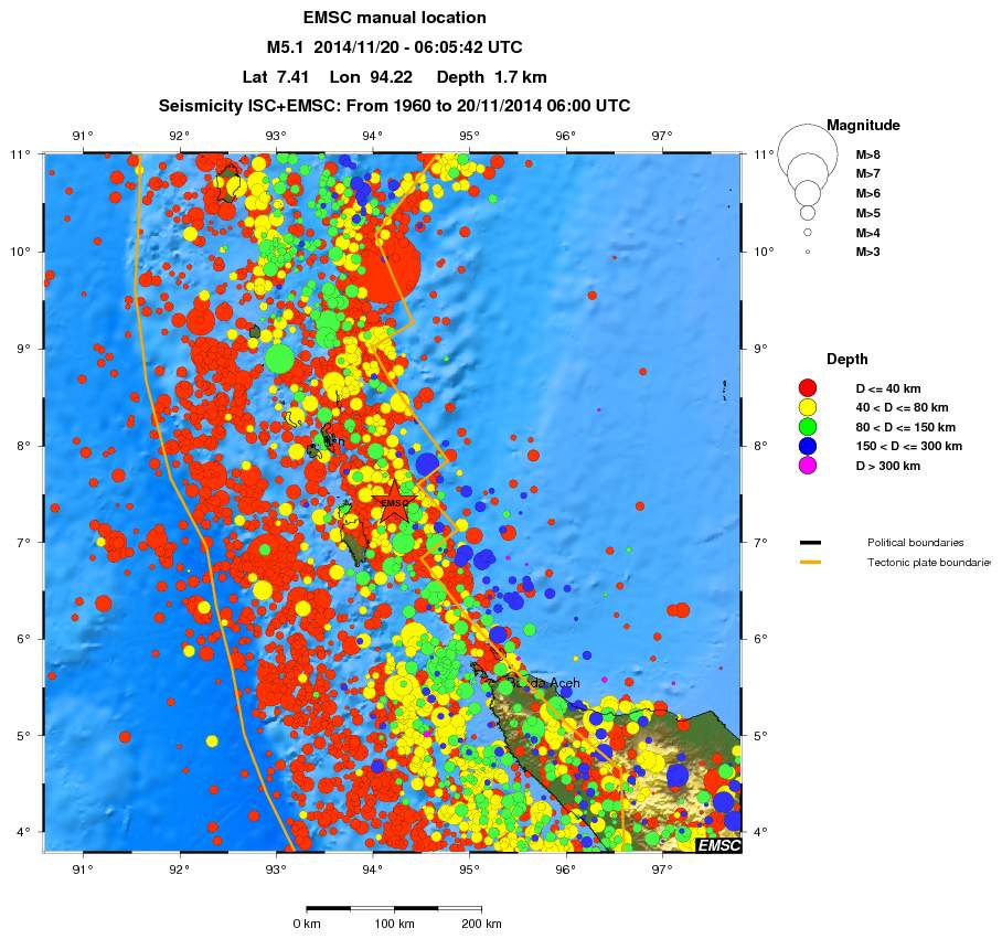 regional historical seismicity