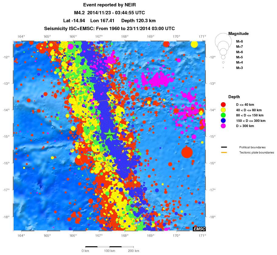 regional historical seismicity